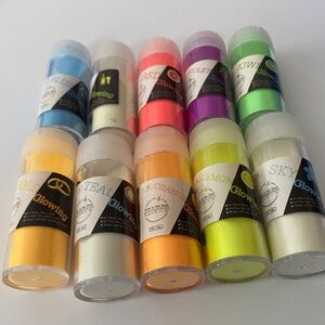 Glow-In-The Dark Powder pigment small bottle.Some partly used.